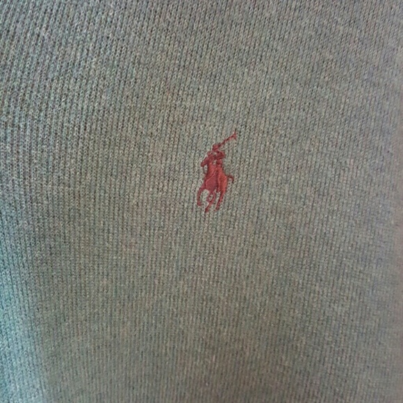 POLO by Ralph Lauren Green Collared Sweater Mens - Picture 3 of 4